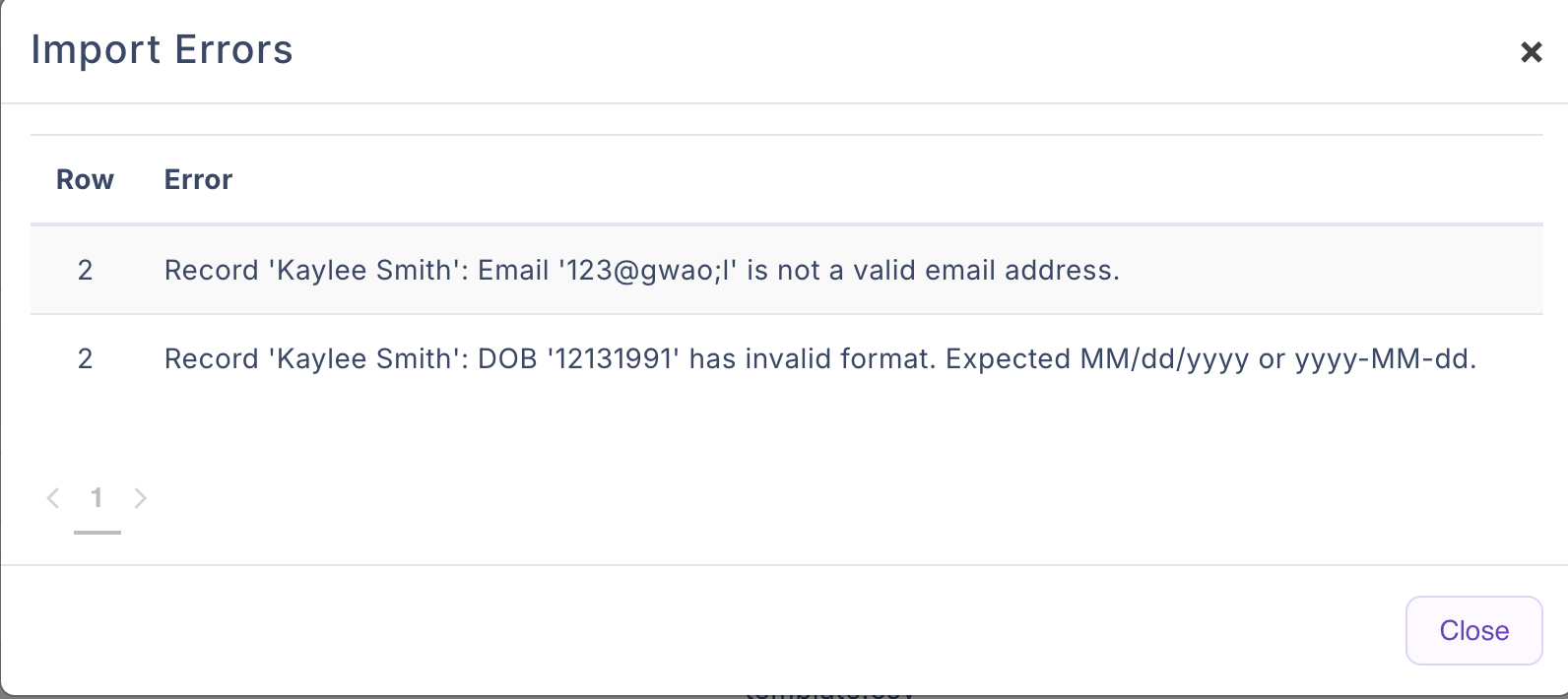Fixing Errors During Client Import – TheraPlatform